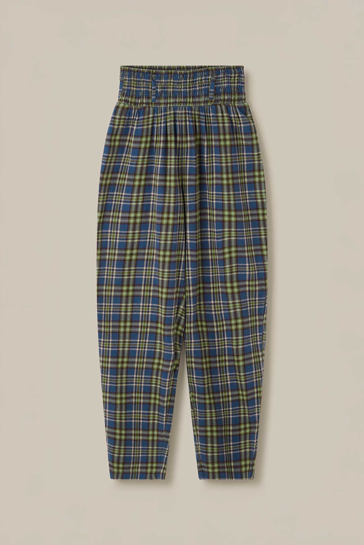 Alexa - Brushed Cotton Trousers in Cosy Tartan
