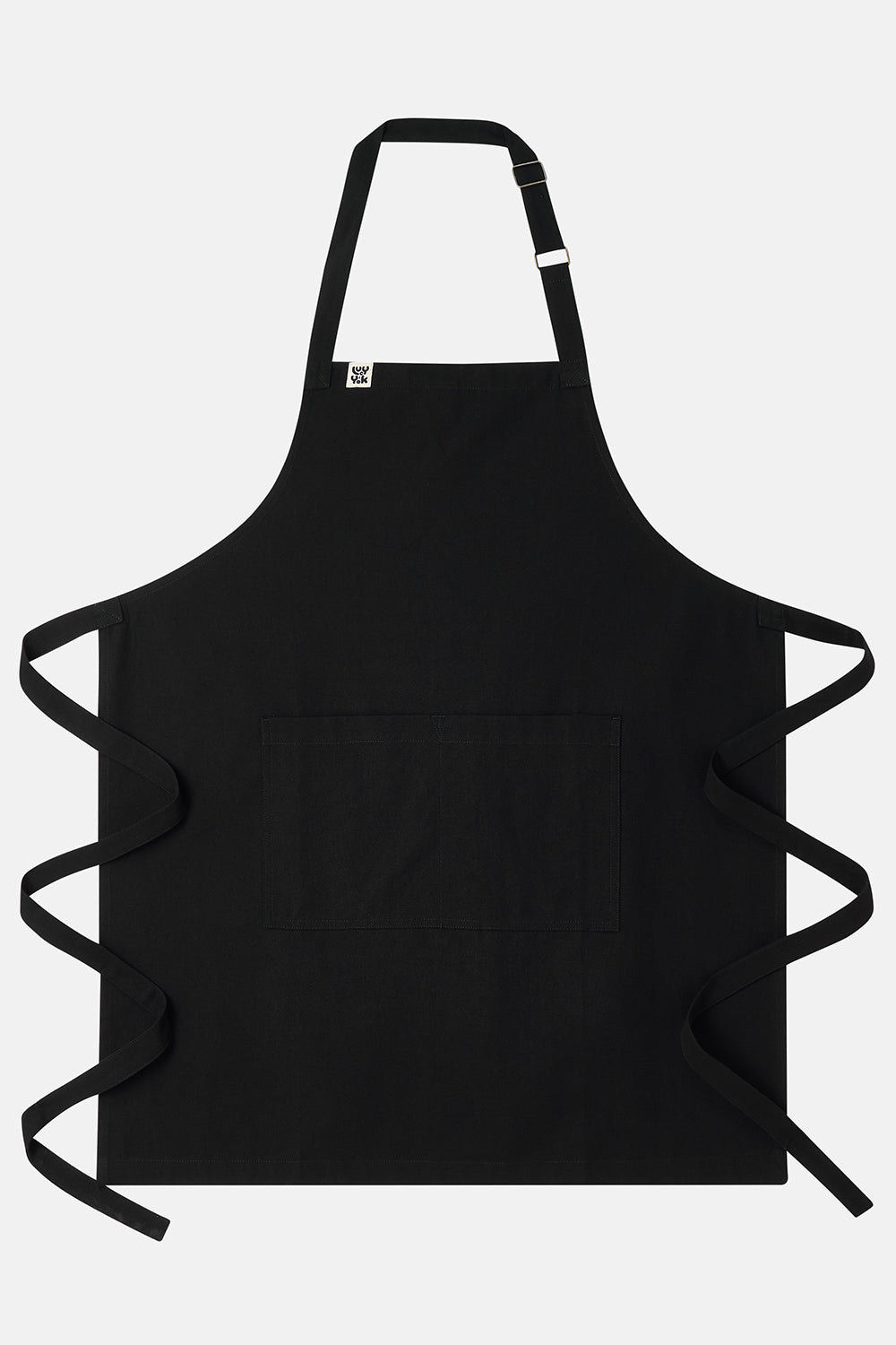 Amaia - Midweight Cotton Apron in Black