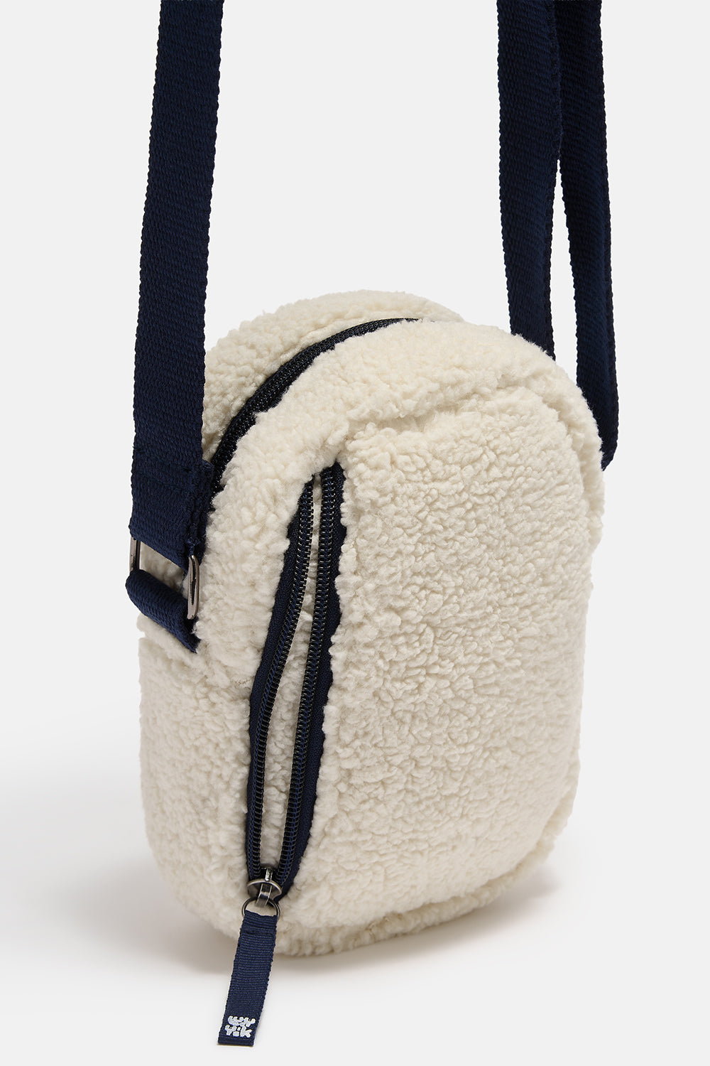 Brady - Borg Crossbody Bag in Cream