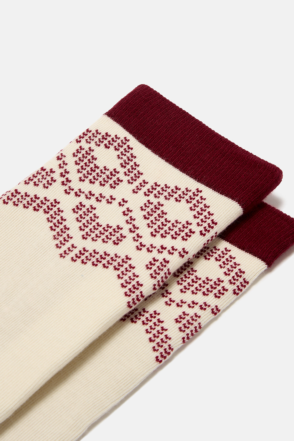 JoJo - Cotton Socks in Red & White Heart