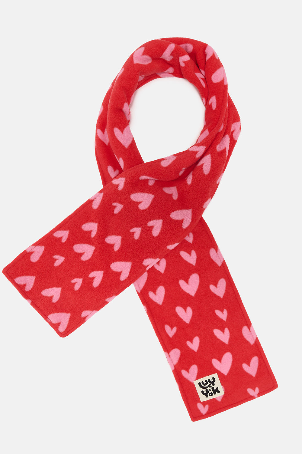 Ola Polar Fleece Scarf in Red Pink Cupid – Lucy Yak