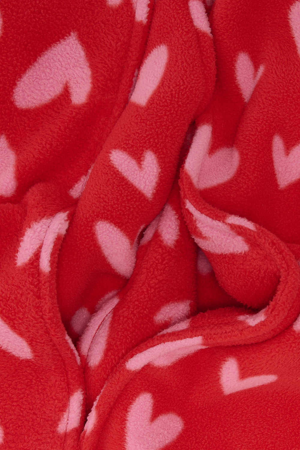 Ola - Polar Fleece Scarf in Red & Pink Cupid