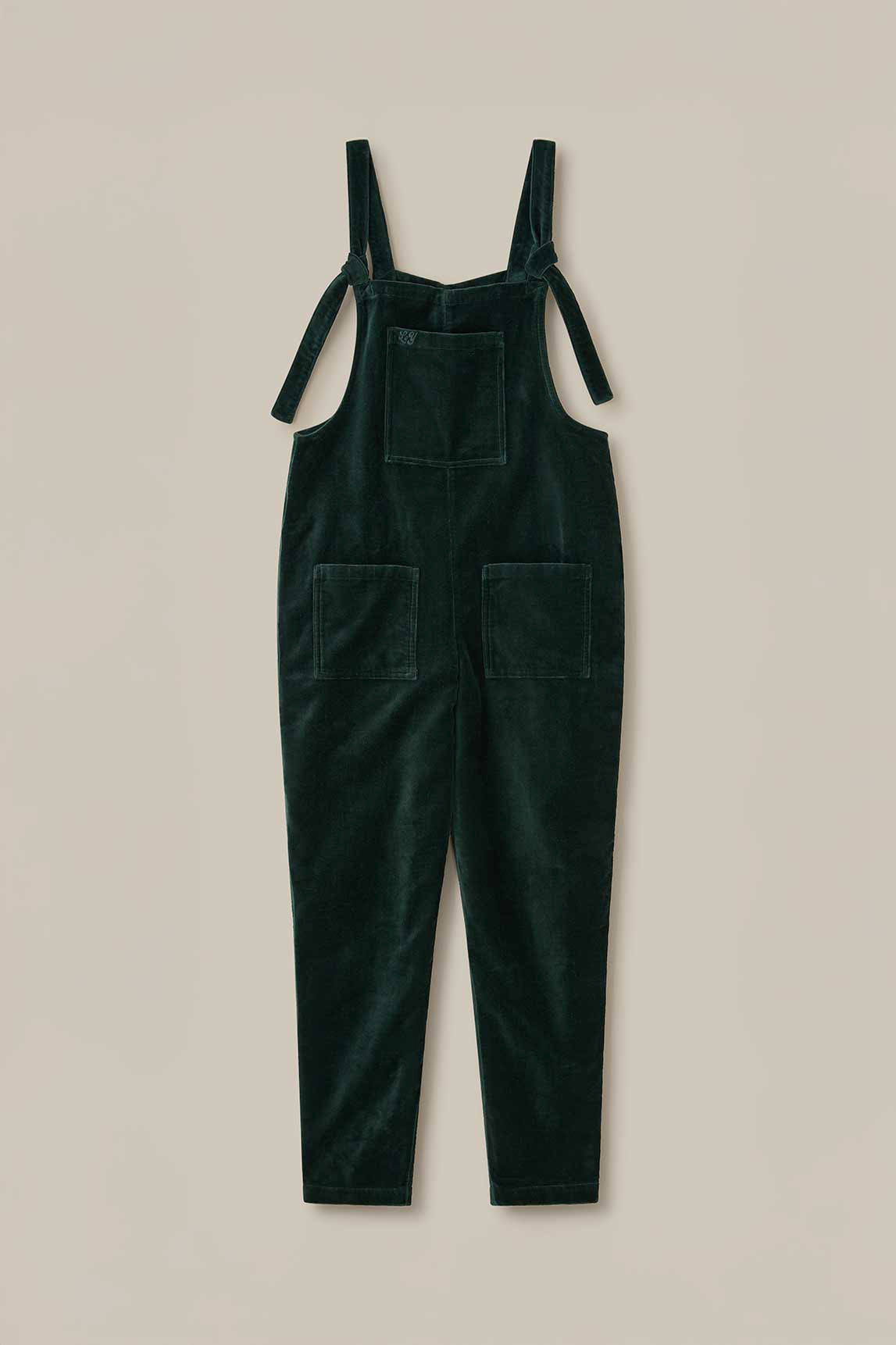 Original - Cotton Velvet Dungarees in Jade