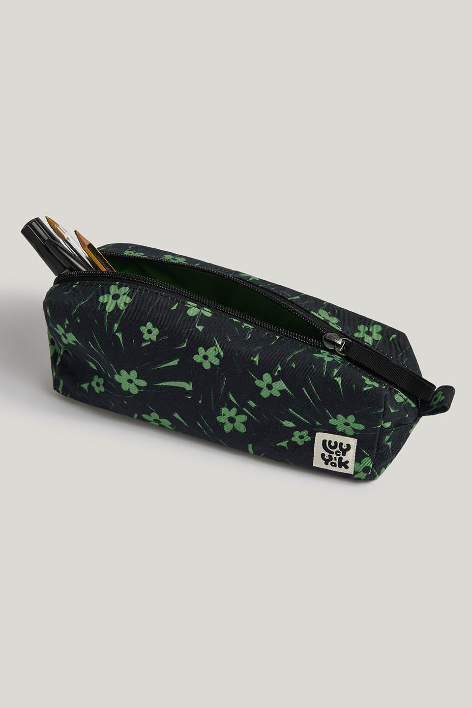 Alva - Pencil Case in Green Floral