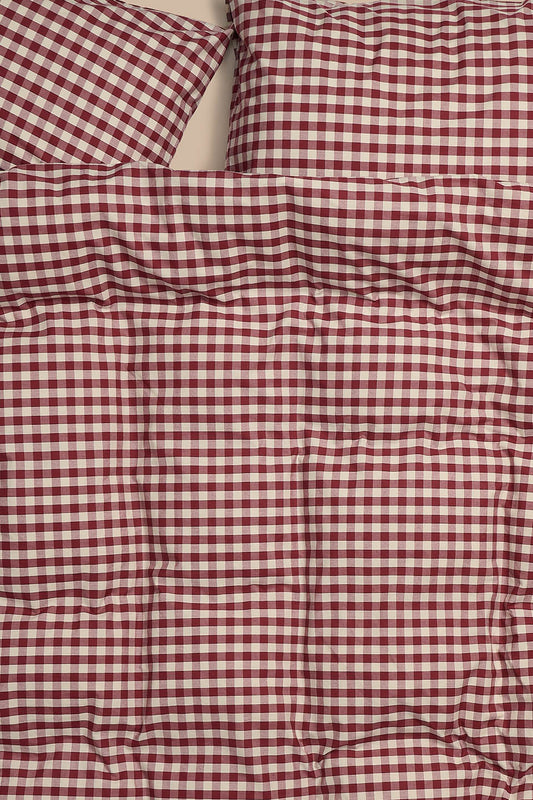 Yolanda - Duvet Cover Set in Red Gingham