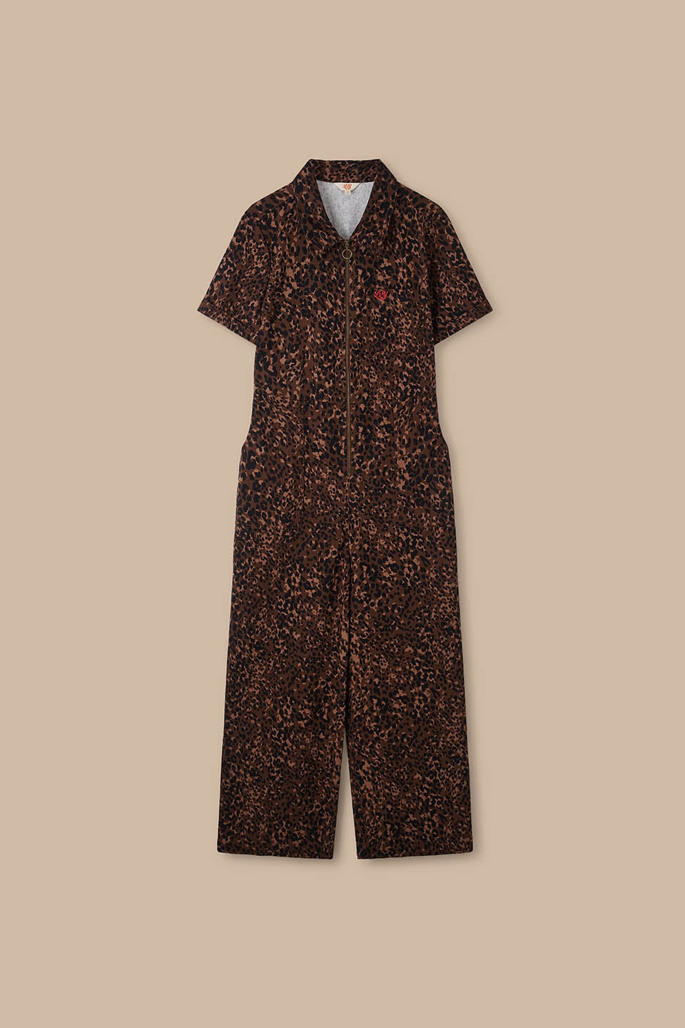Finnegan Full Length Jumpsuit - Organic Cotton Twill in Animal