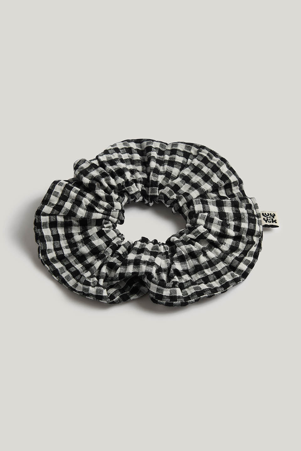 Mimmi - Scrunchie in Black and White Check