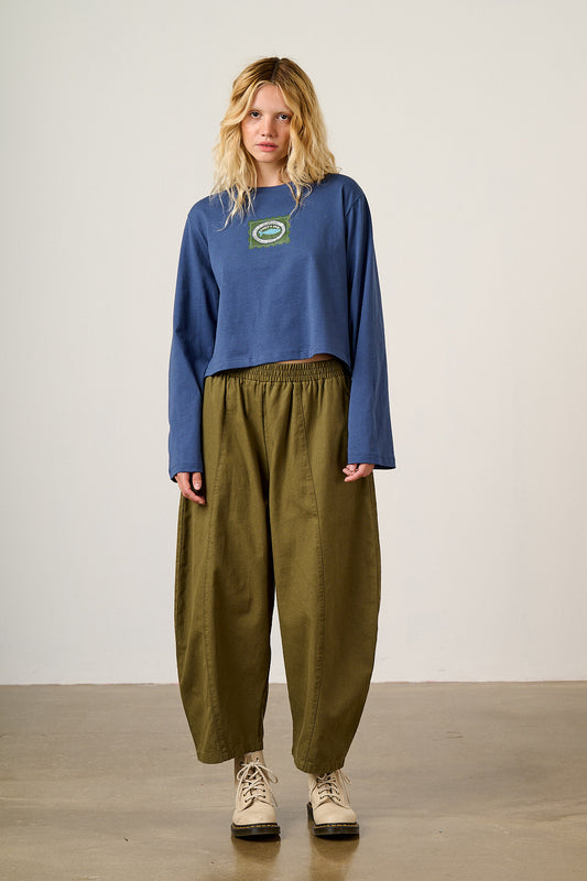 Mio - Cotton T-shirt in Navy Sardines