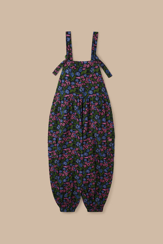 Miyada - Brushed Cotton Dungarees in Ditsy Grunge Floral