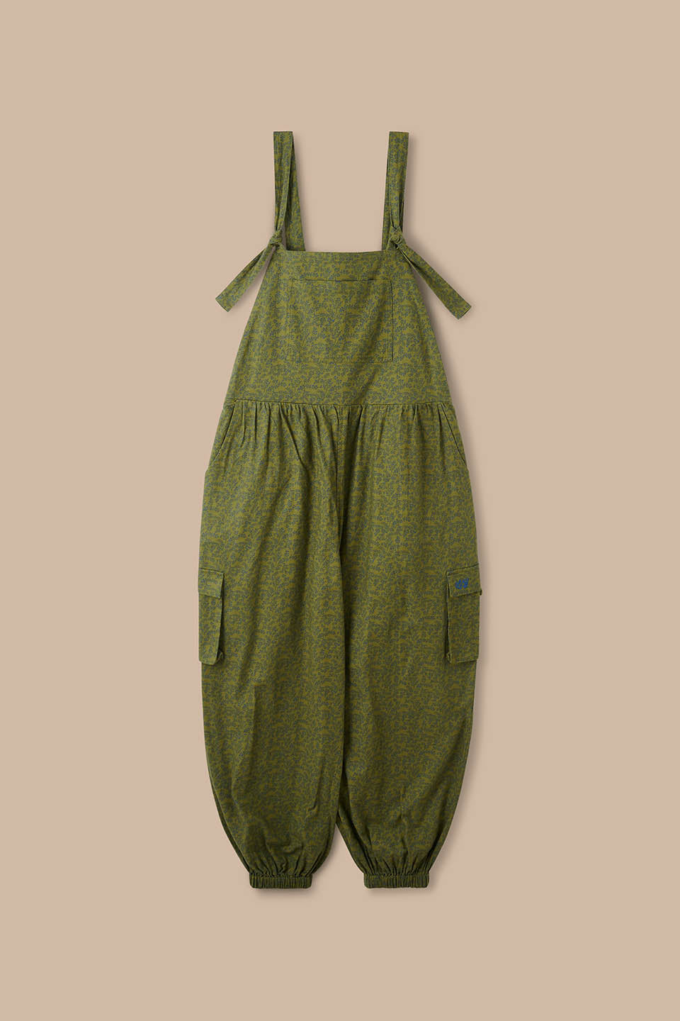 Miyada - Brushed Cotton Dungarees in Green Palace Ditsy Floral