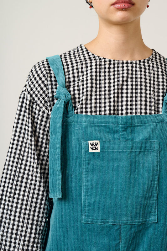 Original - Organic Corduroy Dungarees in Harbour Blue