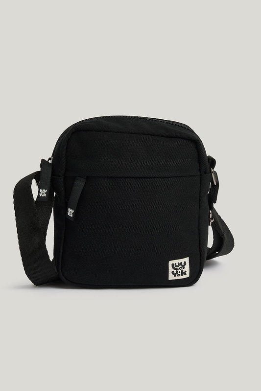 Roxton - Cotton Crossbody Bag in Black