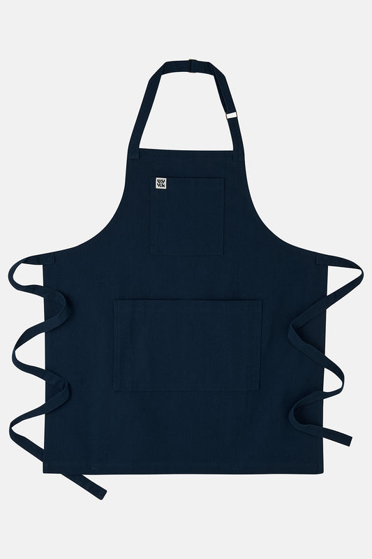 Ada - Heavyweight Cotton Apron in Navy Blue