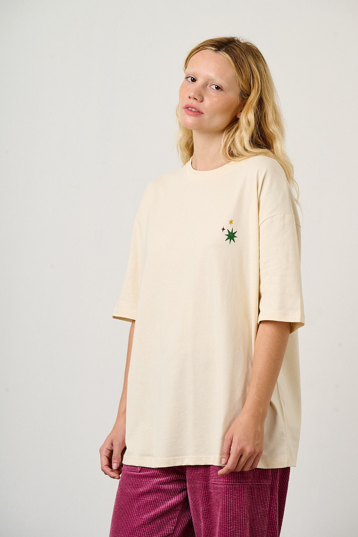Benny - Organic Cotton Oversized Tee in Masquerade Tile