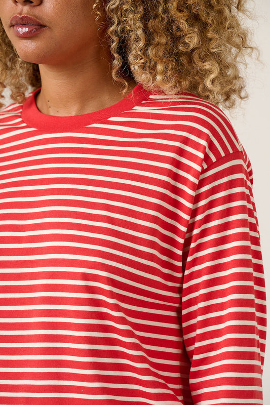 Mysen - Organic Cotton Long Sleeve in Red Stripe