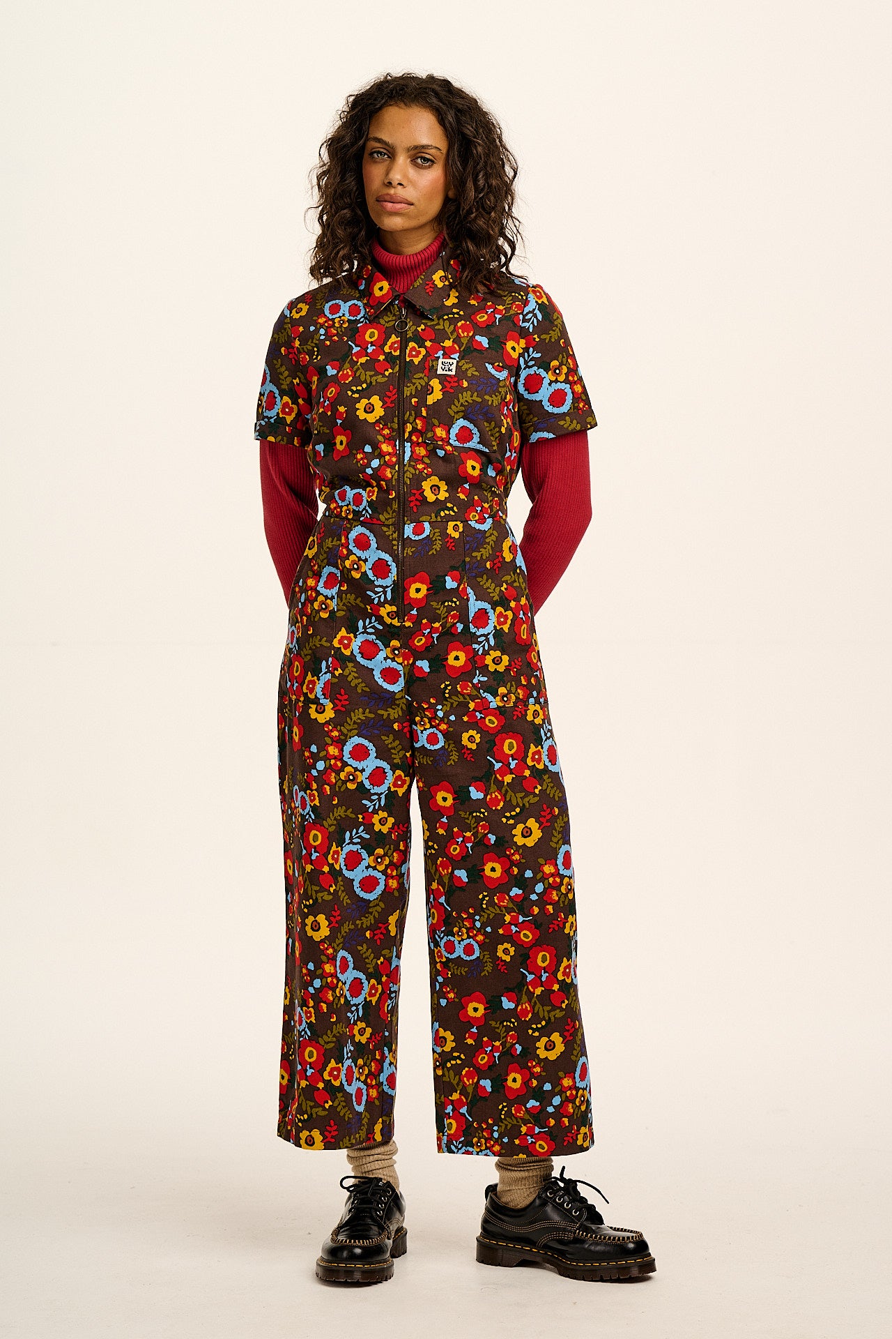Ragan - Cotton Jumpsuit in Follow Trails Floral Print – Lucy & Yak