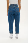 Dana Mom Jeans: ORGANIC DENIM - Mid Wash Blue