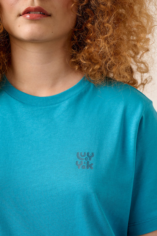 Denver - Cotton T-Shirt in Teal