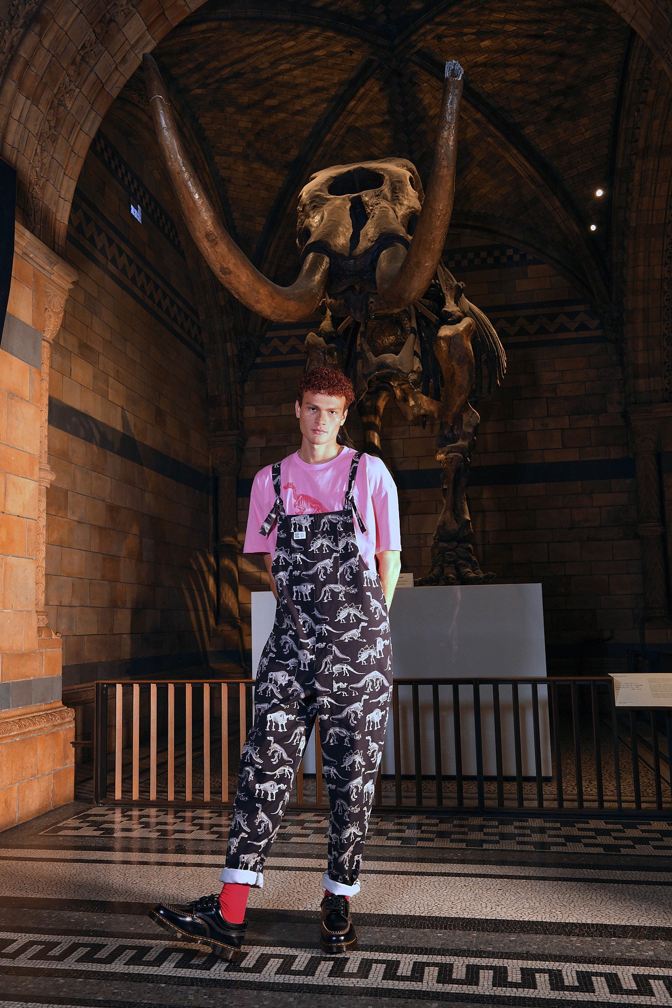 L.E. Original - Cotton Dungaree in B&W Dinosaur Natural History Museum –  Lucy & Yak