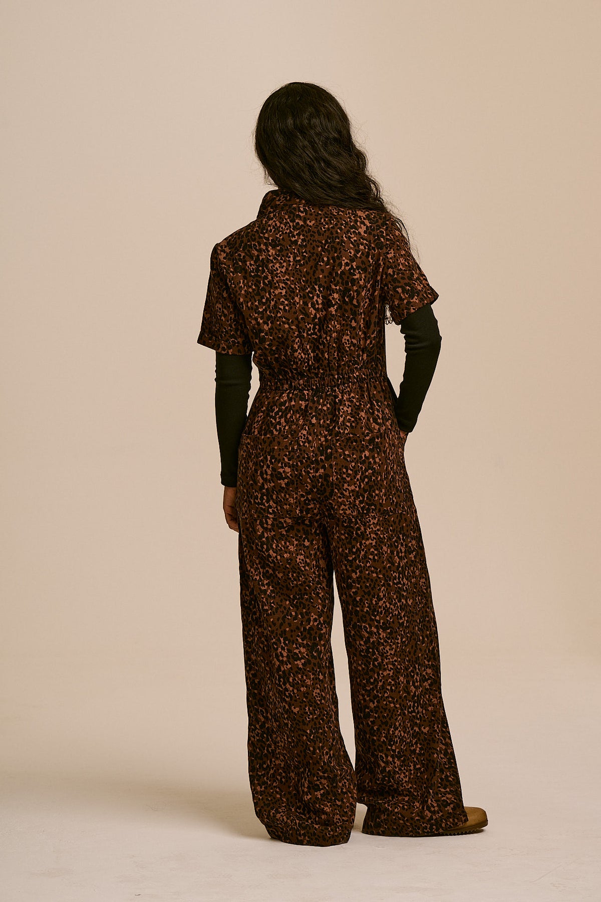 Finnegan - Organic Cotton Full Length Jumpsuit in Animal
