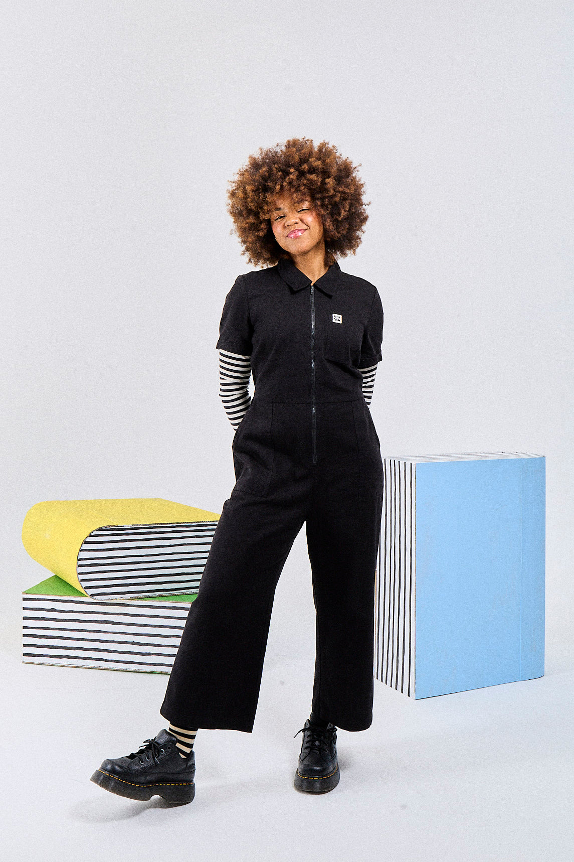 Ragan - Cotton Jumpsuit in Black – Lucy & Yak