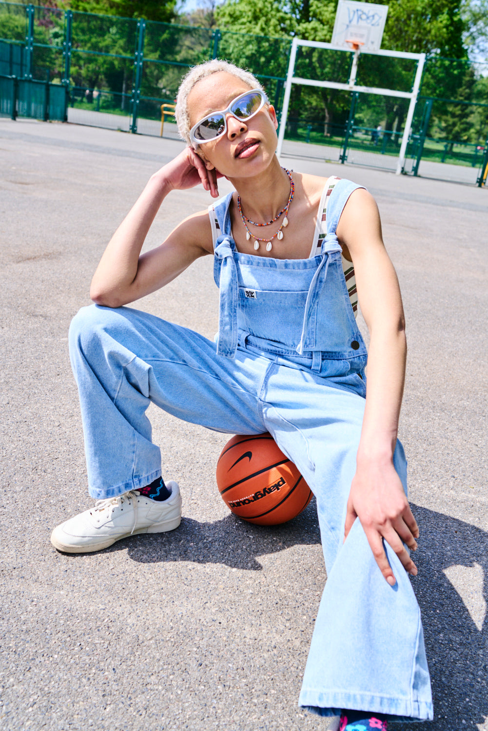 Easton Dungaree: ORGANIC DENIM - Light Wash Blue