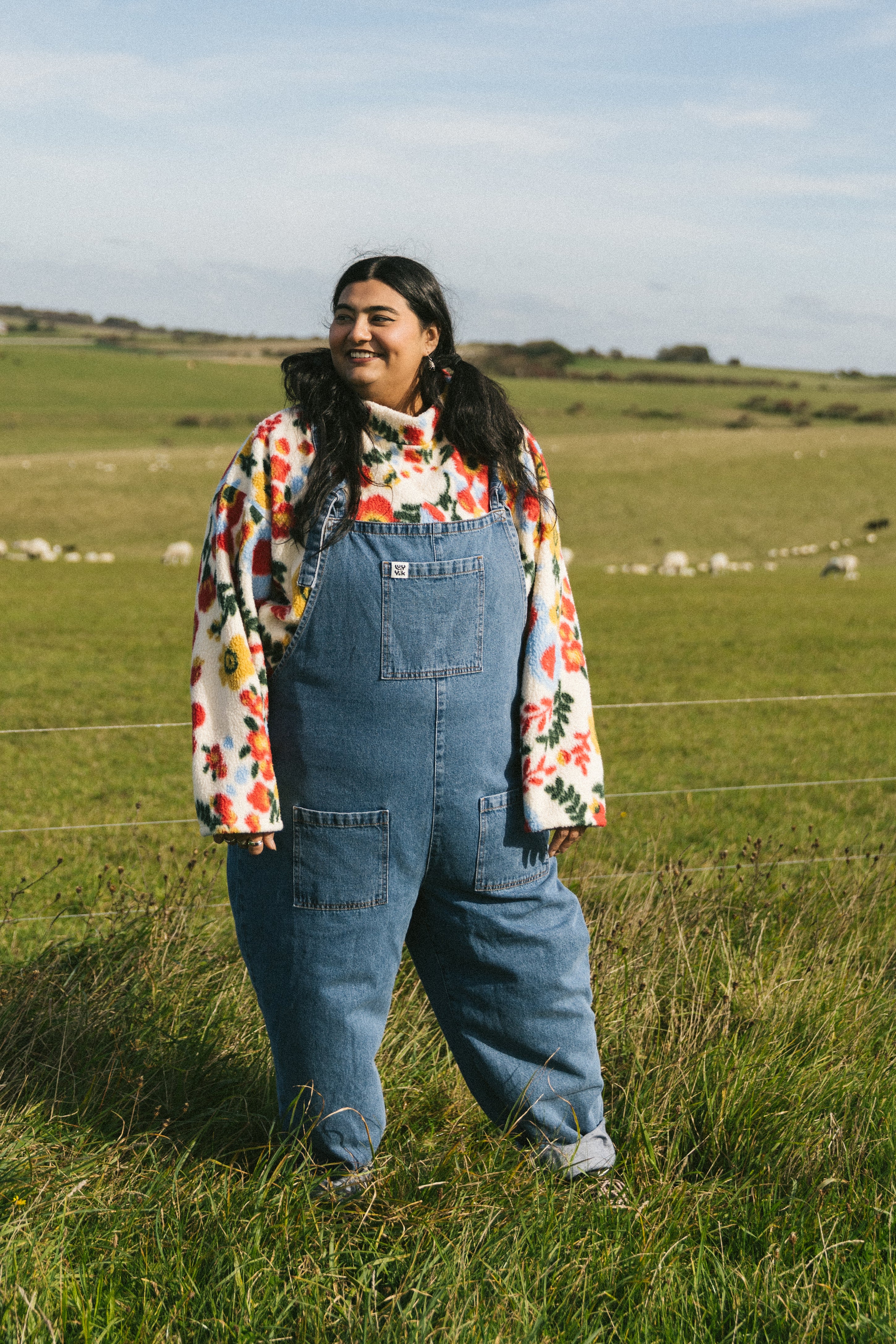 Original - Denim Dungarees in Mid Wash Blue – Lucy & Yak