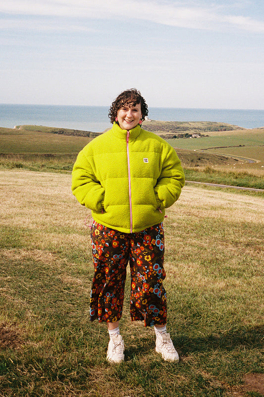 Paloma - Borg Puffer Jacket in Green