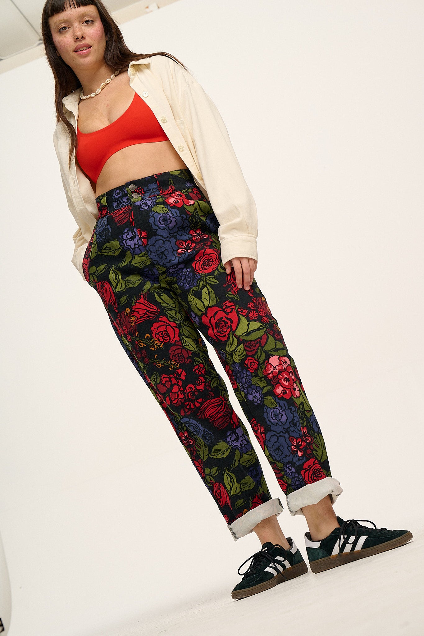 Addison Tapered Jeans: COTTON TWILL - Maria Print