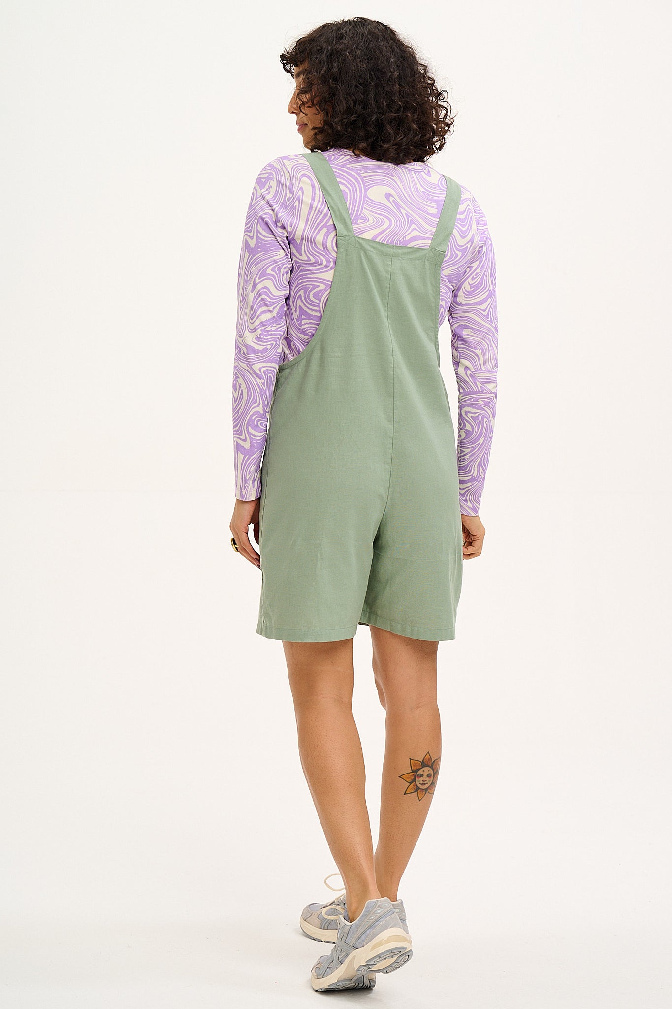 Original - Cotton Dungaree Shorts in Green Bay