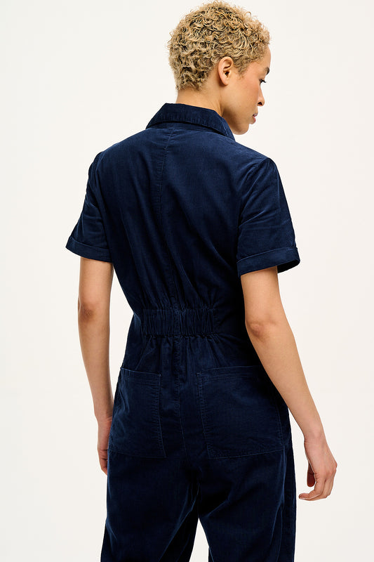 Rex - Corduroy Jumpsuit in Navy