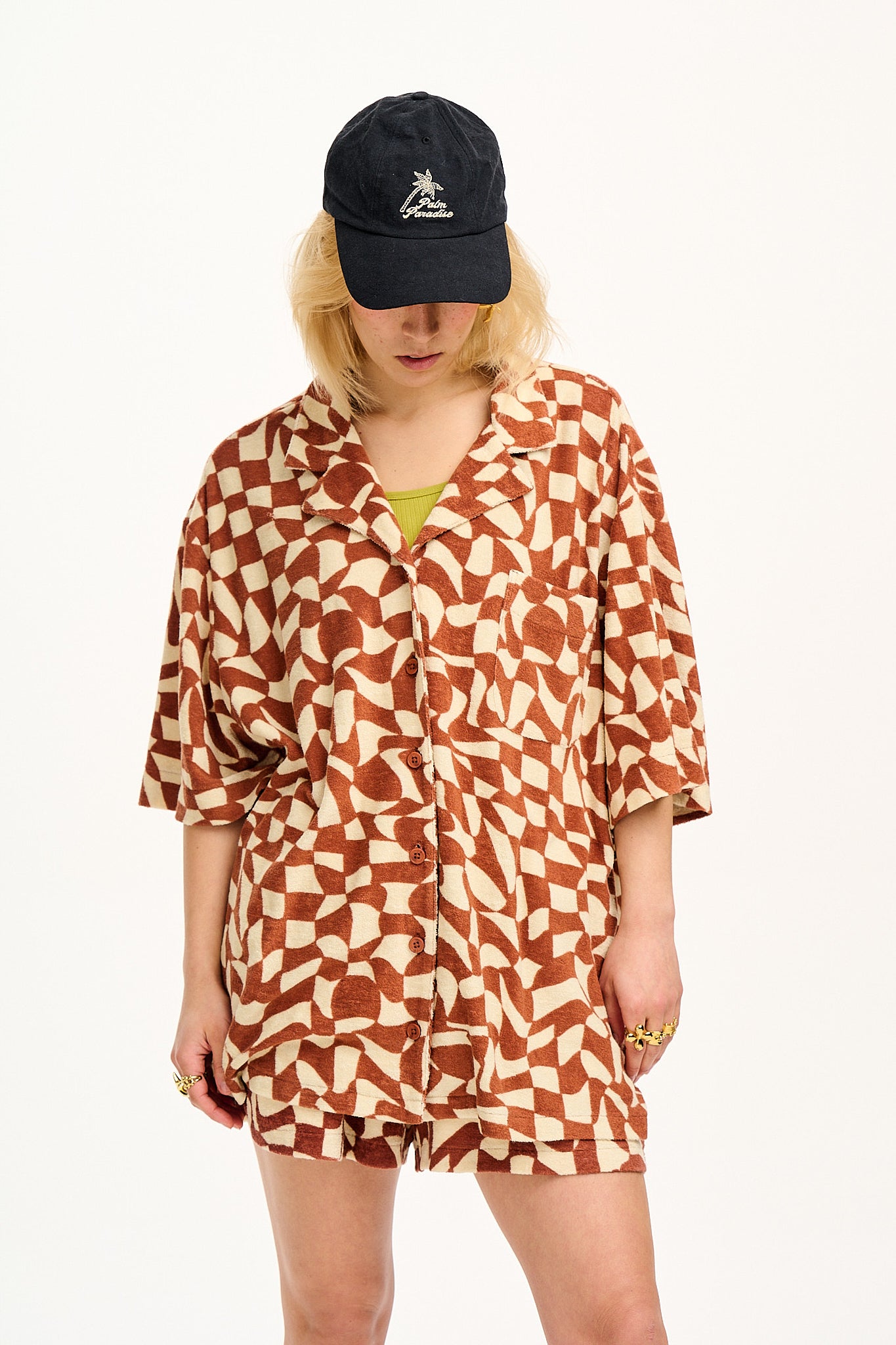 Santiago Shirt: ORGANIC COTTON TOWELLING - Amara Grid