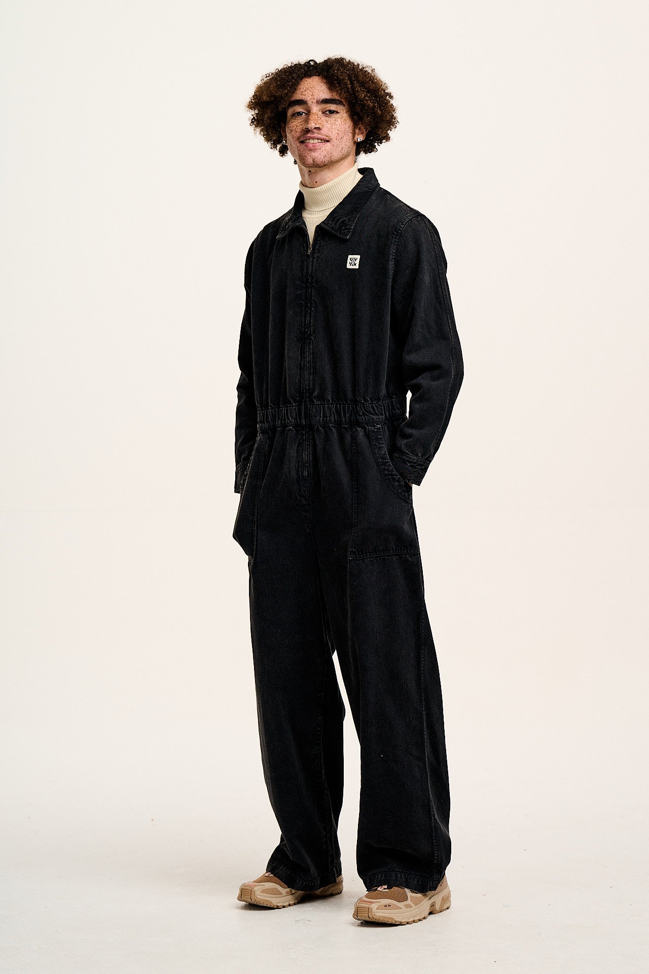 Corey - Cotton & Hemp Boilersuit in Black