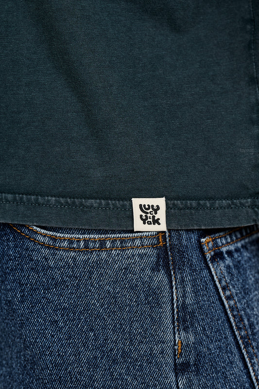 Zayla - Cropped Boxy Tee in Midnight Black