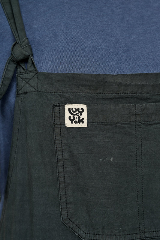 Colorado - Cotton Cargo Dungarees in Midnight Black