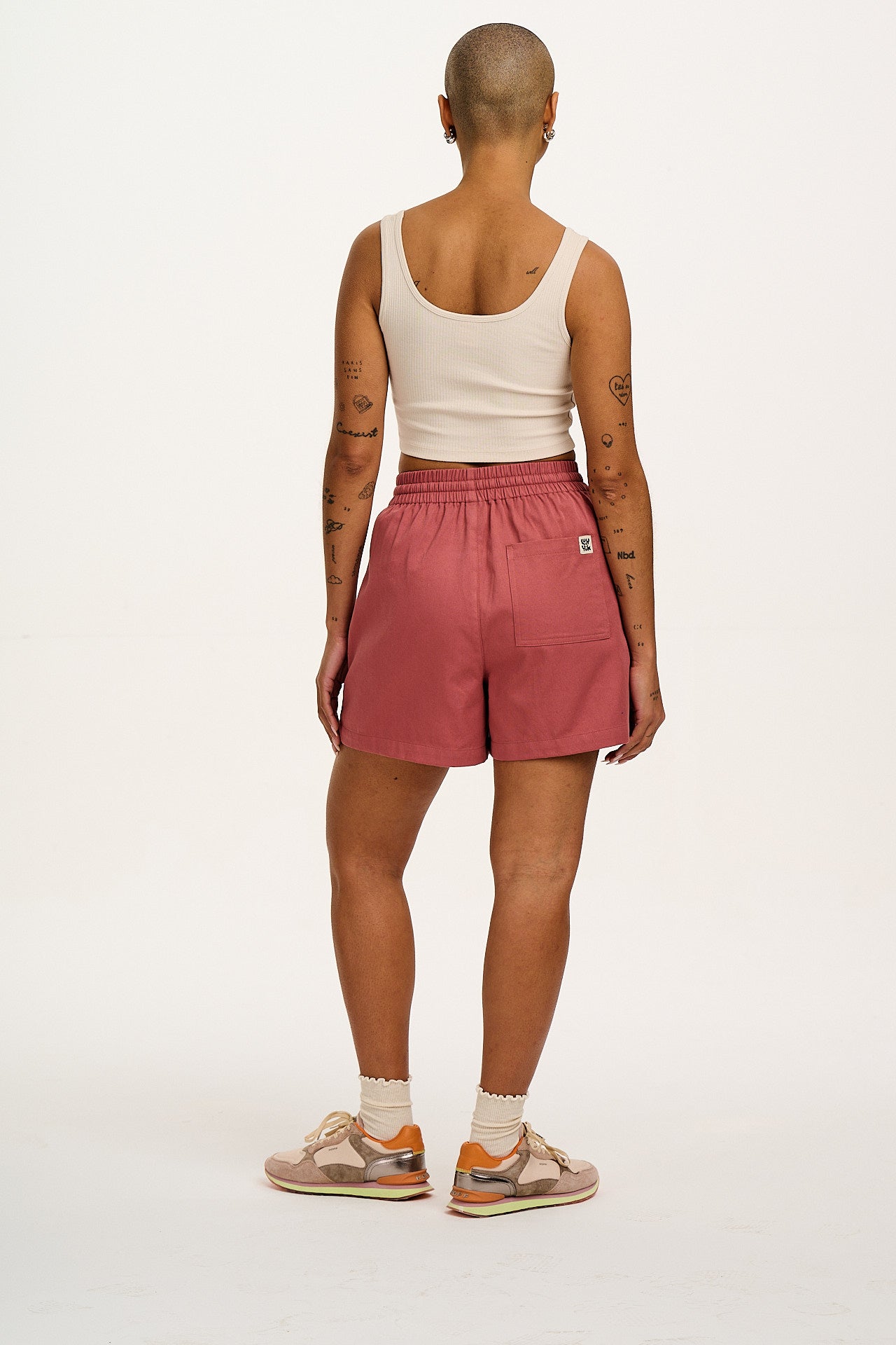 Charlie - Cotton Shorts in Dusky Pink