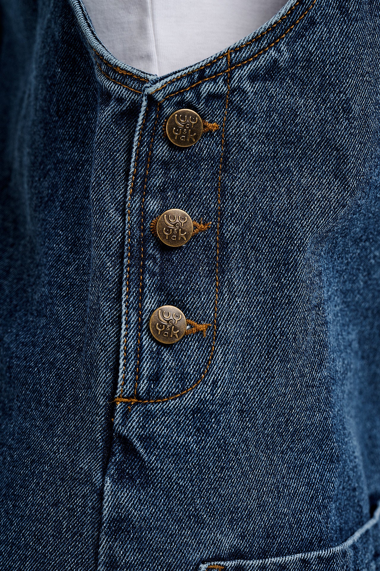 Layla - Mini Denim Dress in Mid Wash Blue