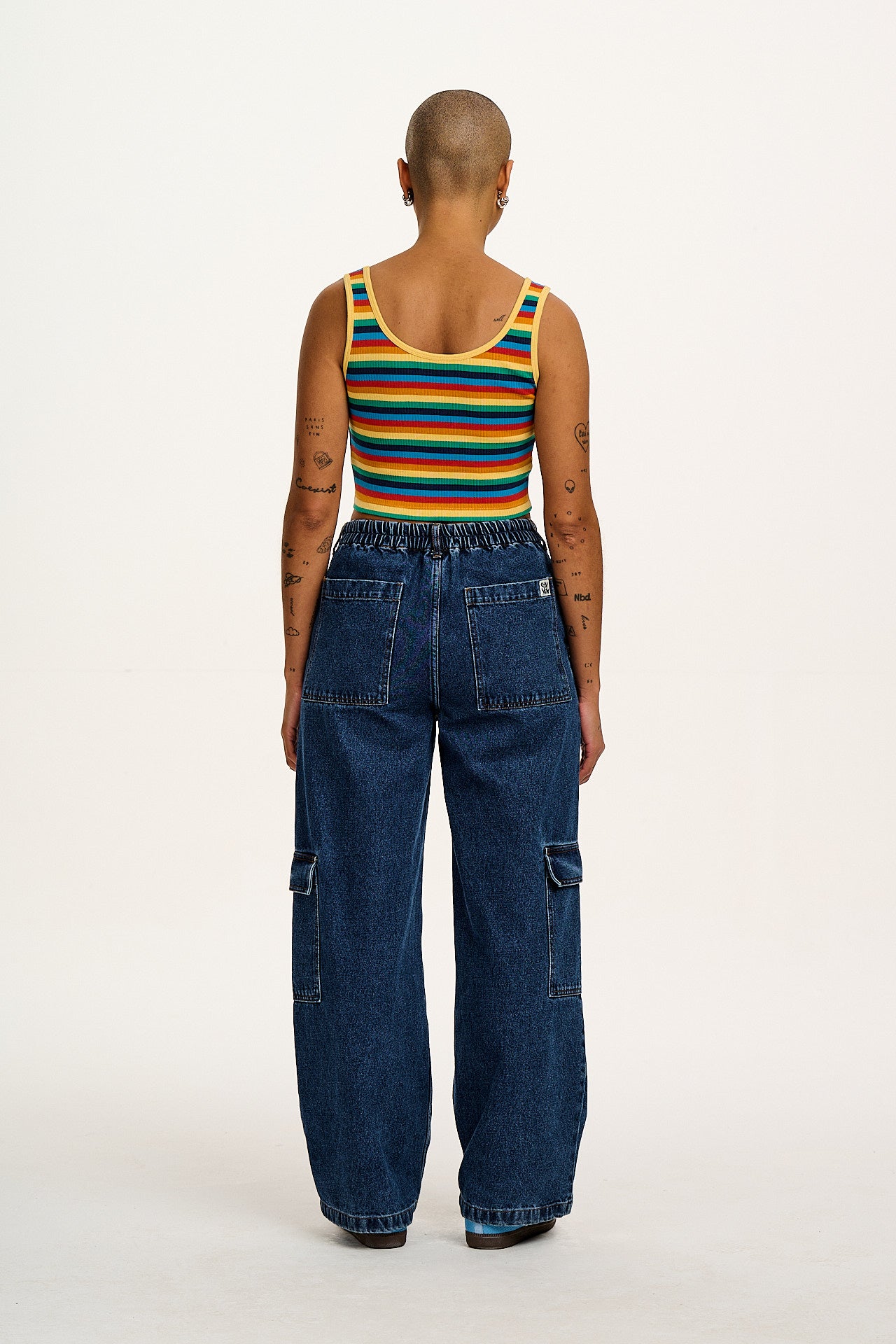 Josy - Vest Top in Rainbow Stripe