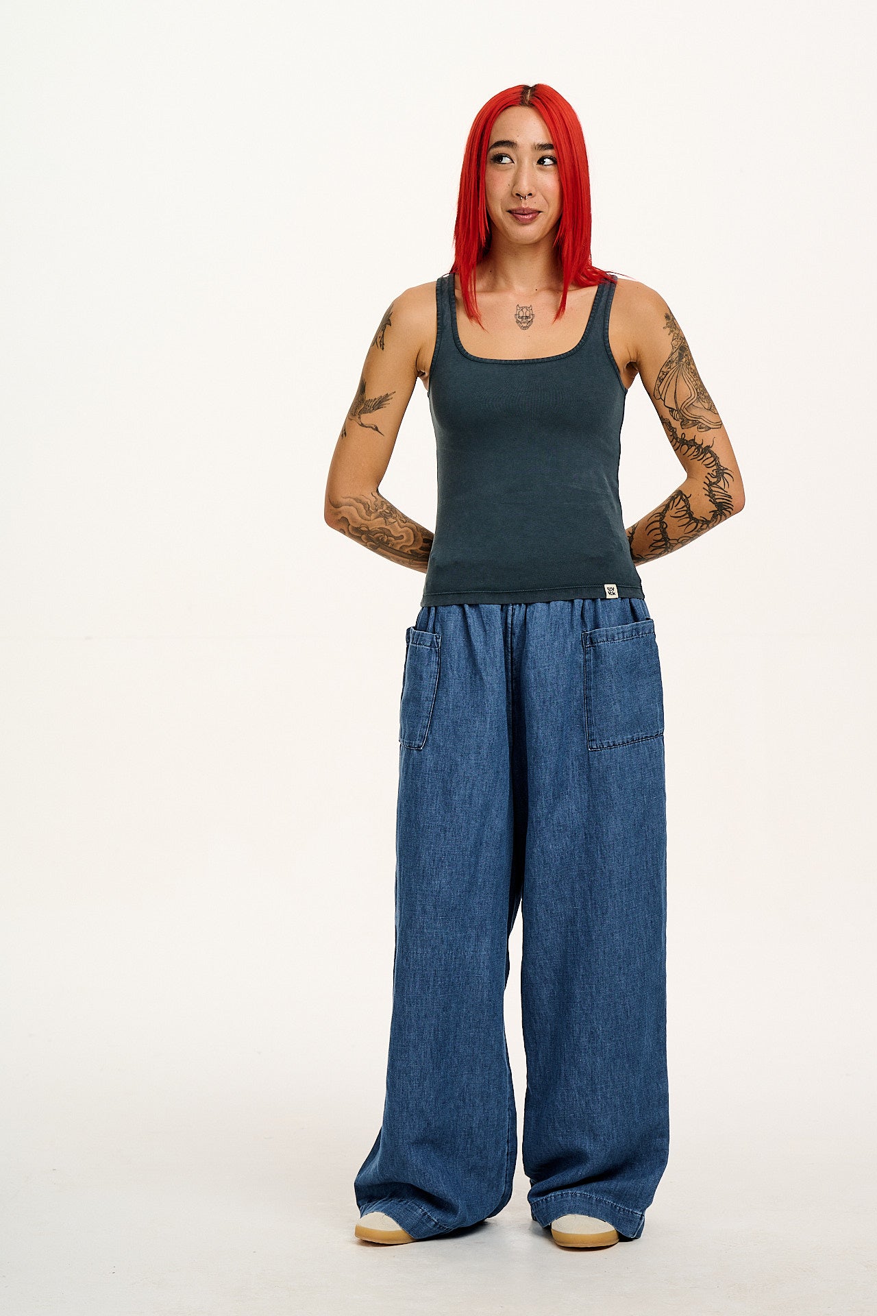 Jett - Vest Top in Midnight Black