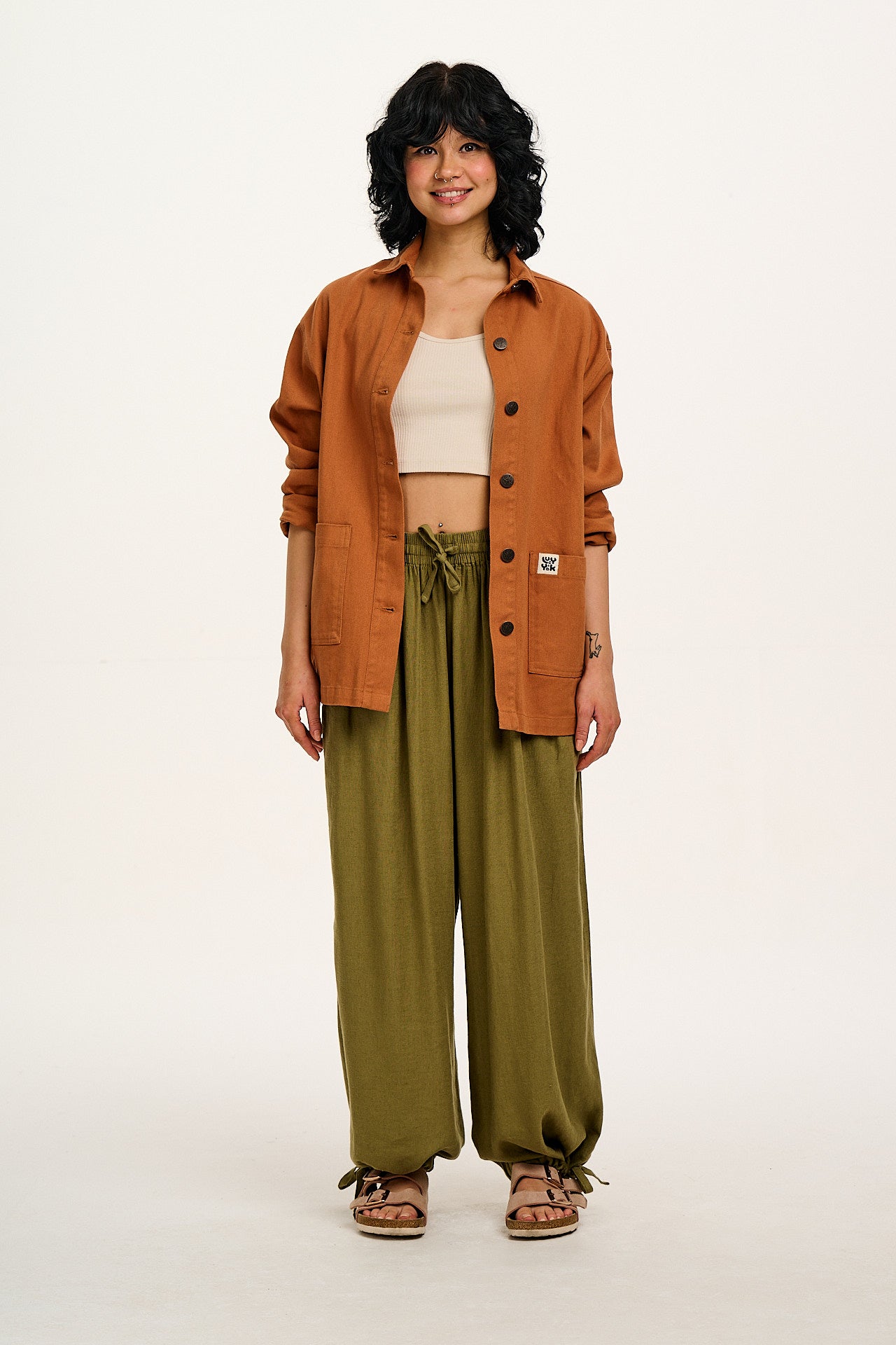 Olly - Cotton Jacket in Amber Orange