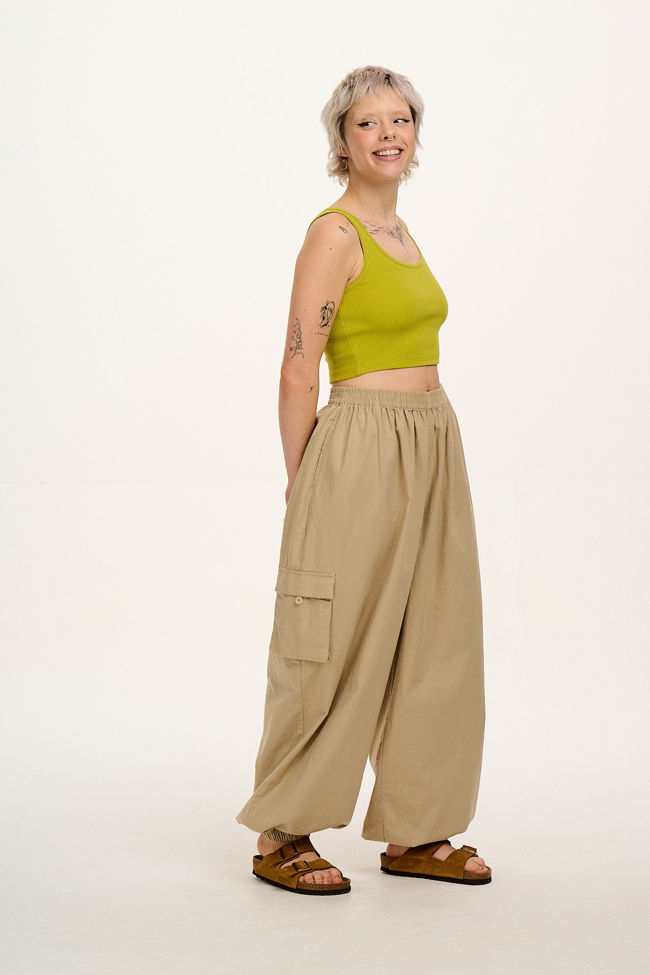 Josy - Vest Top in Apple Green