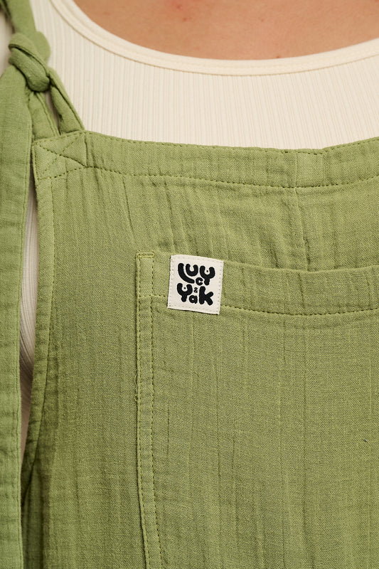 Original - Cotton Dungarees in Herb Garden Green