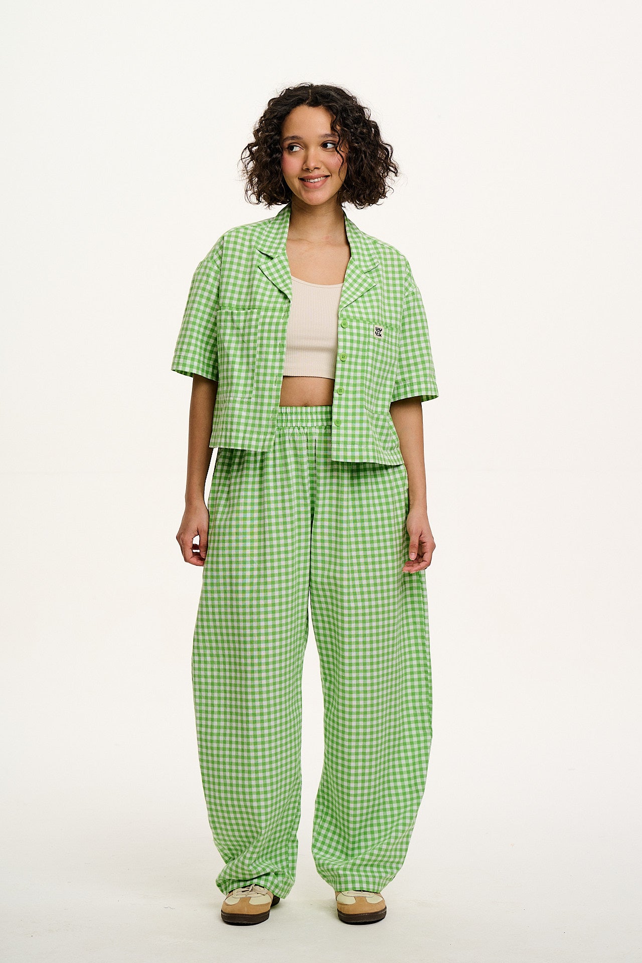 Alfie - Cotton Shirt in Green Bonitto Gingham