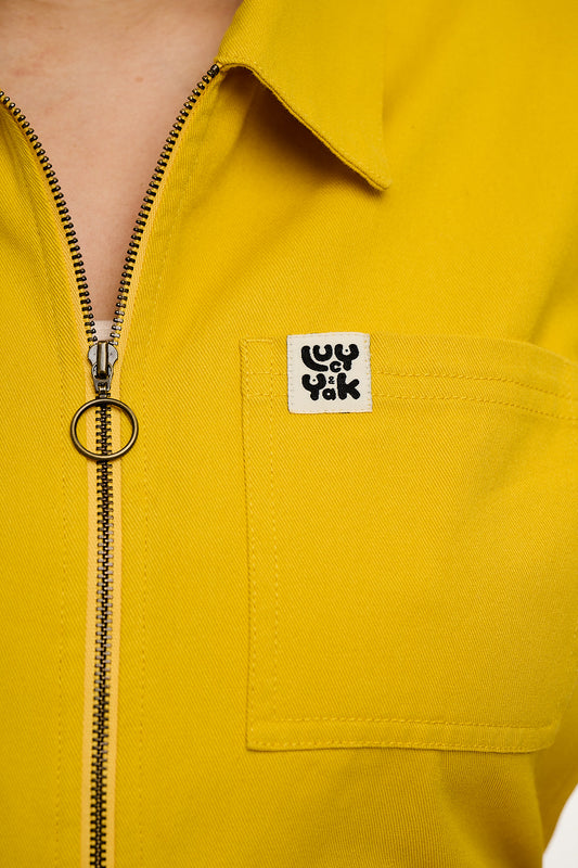 Ragan - Cotton Jumpsuit in Freesia Yellow