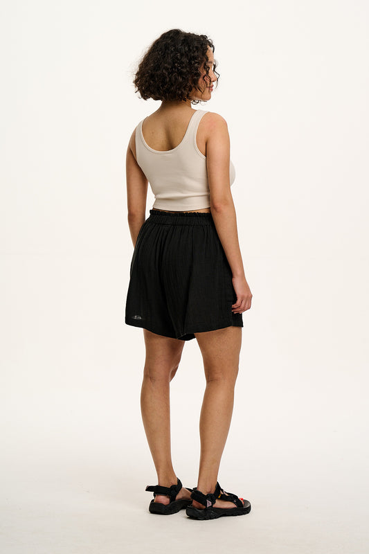 Sierra - Cotton Shorts in Black