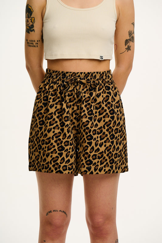 Charlie - Cotton Shorts in Leopard Print