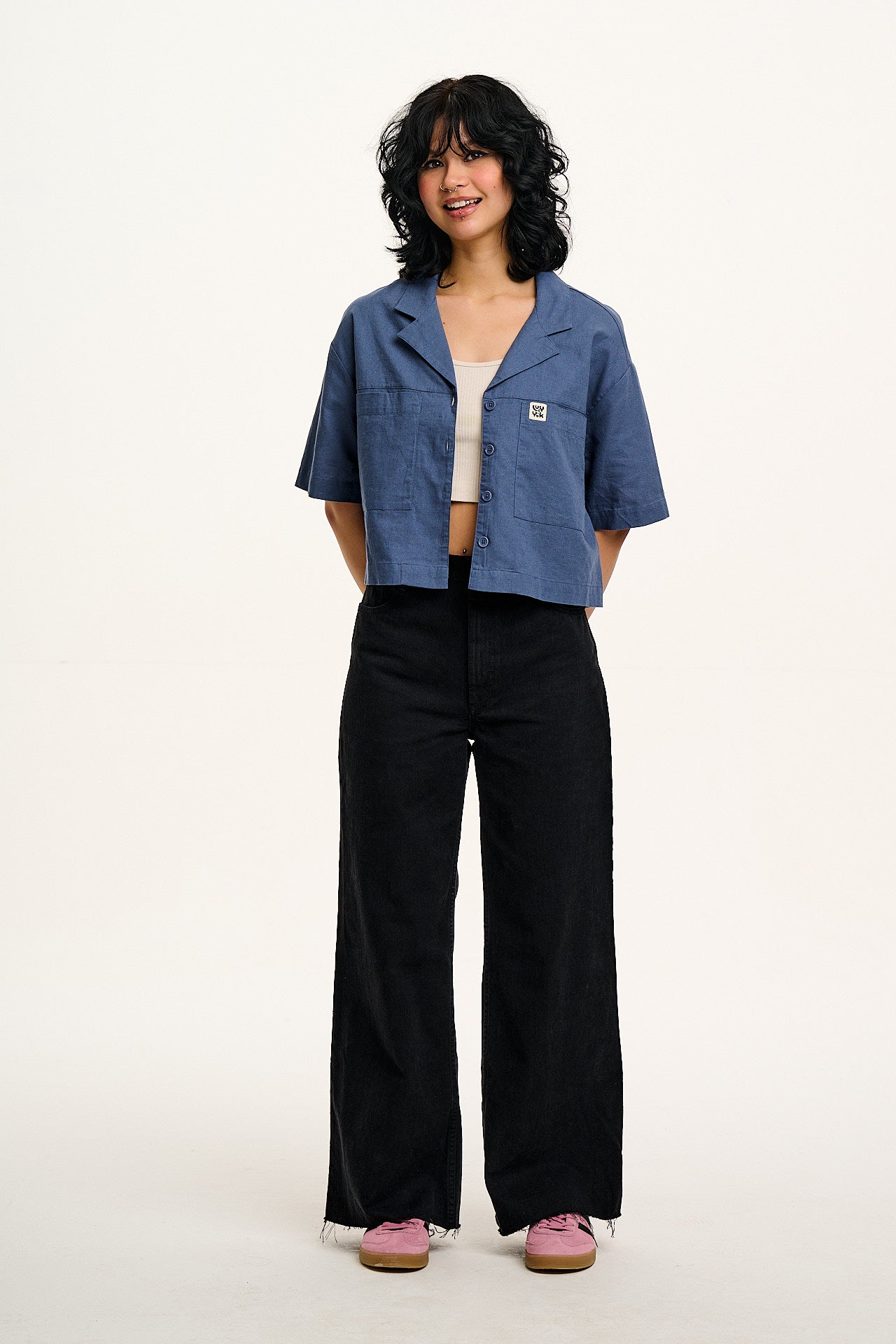Carter - High Waisted Denim Jeans in Washed Black