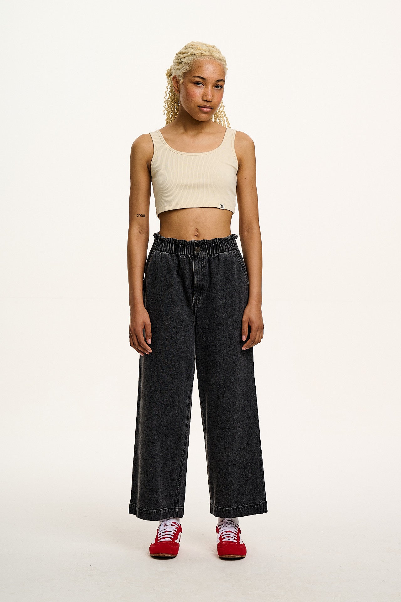 Baggy Jeans Paperbag Waist Denim Pants Cody Paper Bag Jeans