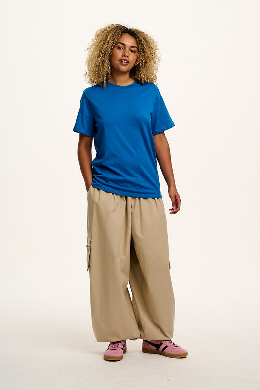 Denver - Cotton T-Shirt in Electric Blue