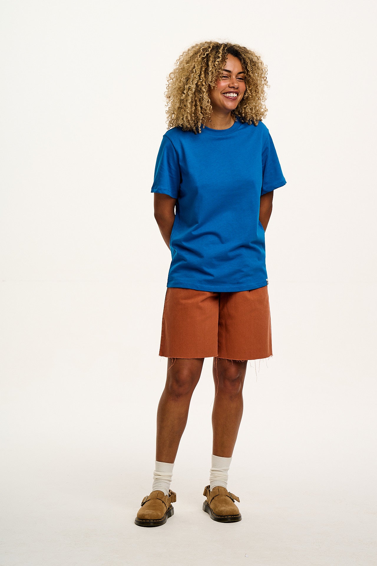 Denver - Cotton T-Shirt in Electric Blue